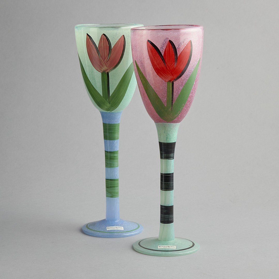 Läs mer om Kosta Boda - SÅLD Tulipa Pokaler 24,5 cm 2 st