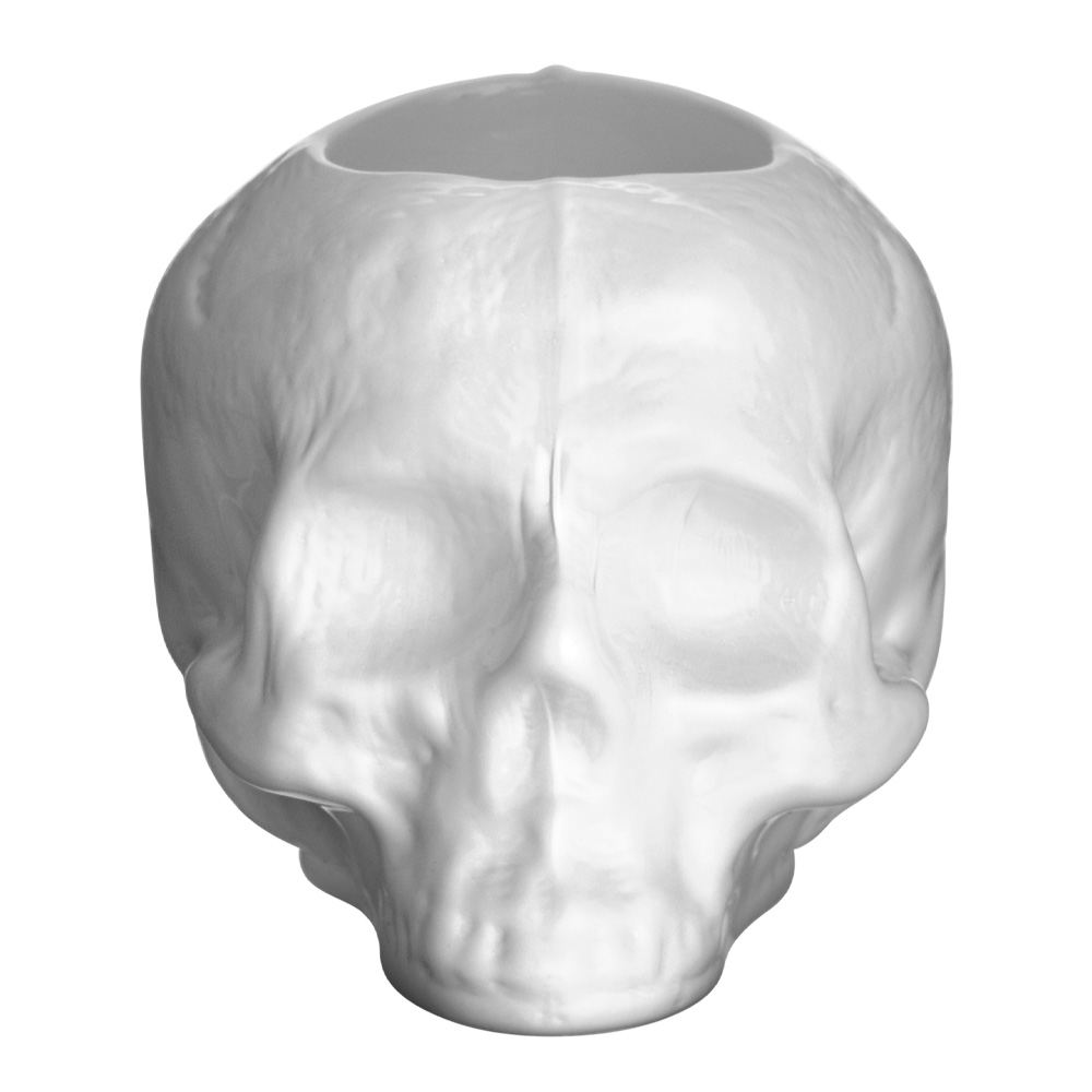 Läs mer om Kosta Boda - Still Life Skull Ljuslykta 8,5 cm Offwhite