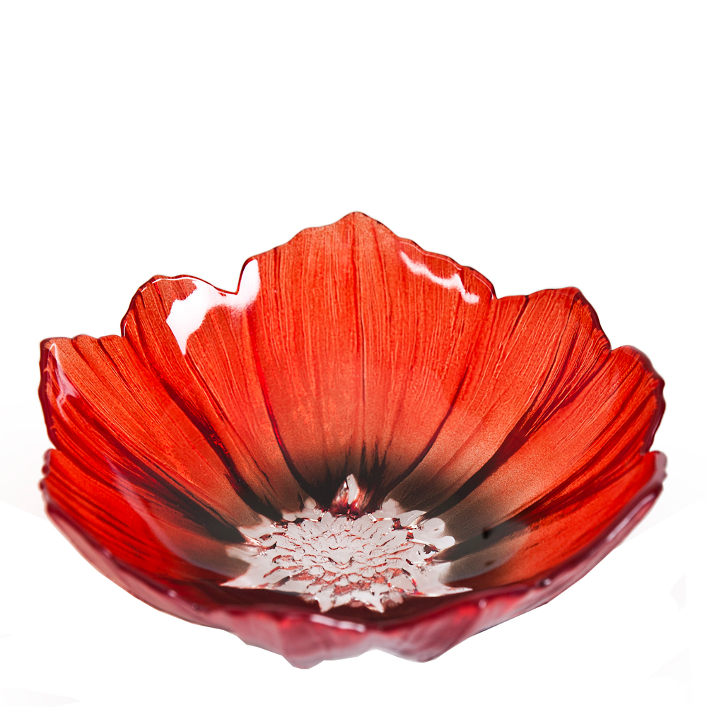 Målerås Glasbruk Poppy Skål 14 cm Röd