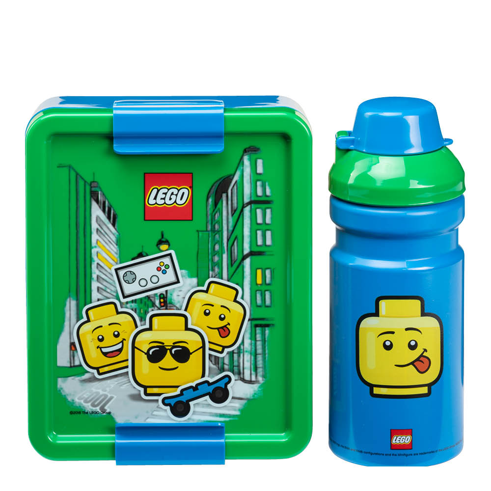 LEGO – Lunchbox Set Ikonisk Figur Grön/Blå