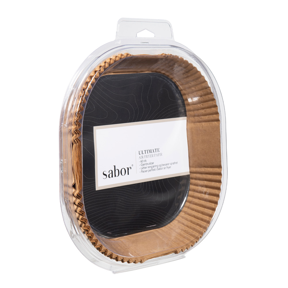 Läs mer om Sabor - Ultimate Airfryer Papper 23 cm 60-pack Brun