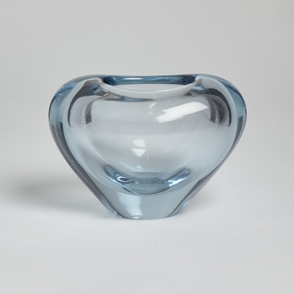 Vintage – SÅLD Ljusblå Glasskål
