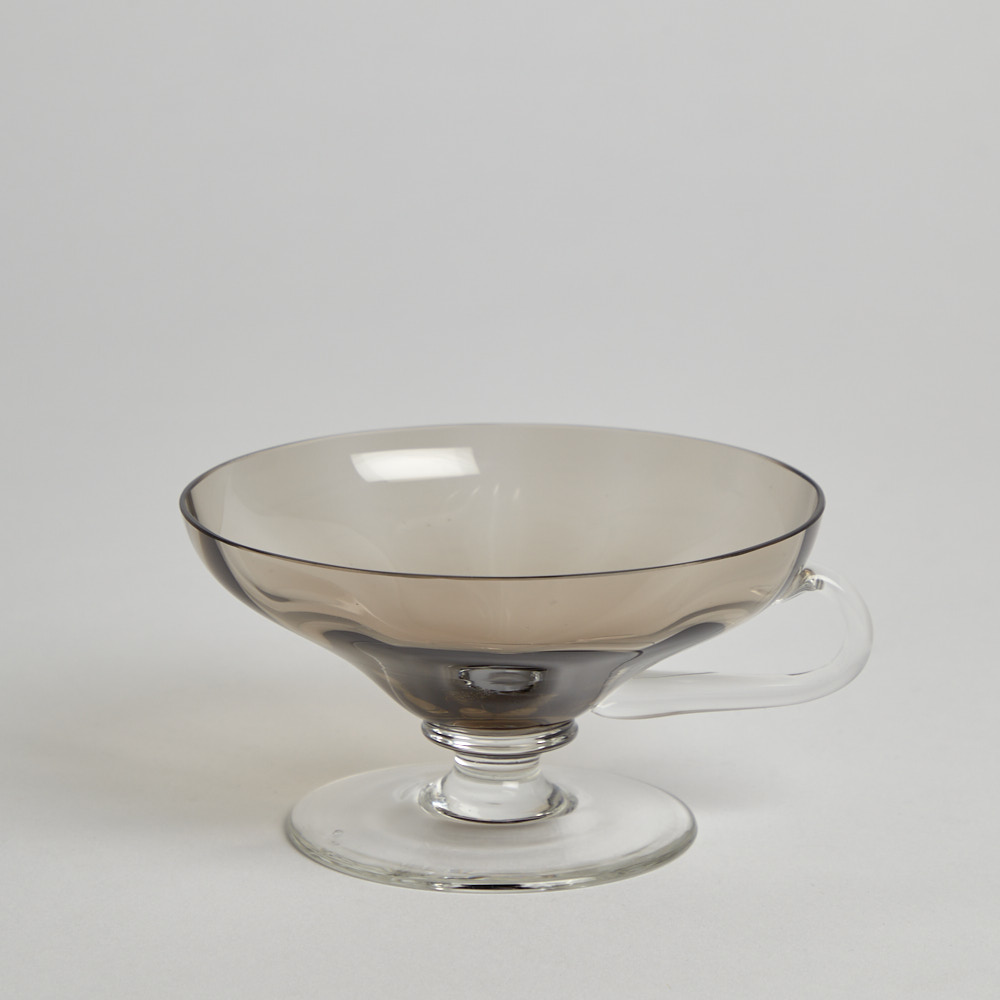 Vintage – Coupeglas i Rökfärgat Glas med Hänkel 5 st