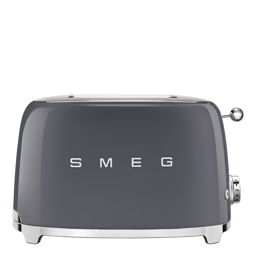 Läs mer om Smeg - Smeg 50s Style Brödrost 2 skivor Grå