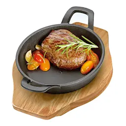 Küchenprofi BBQ Grill-/Serveringspanne med trefat 2 håndtak 18 cm  hover