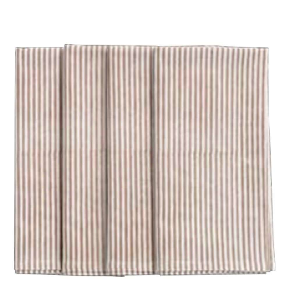 Läs mer om Chamois - Stripe Randig Servett 4-pack 50x50 cm Ljusbrun