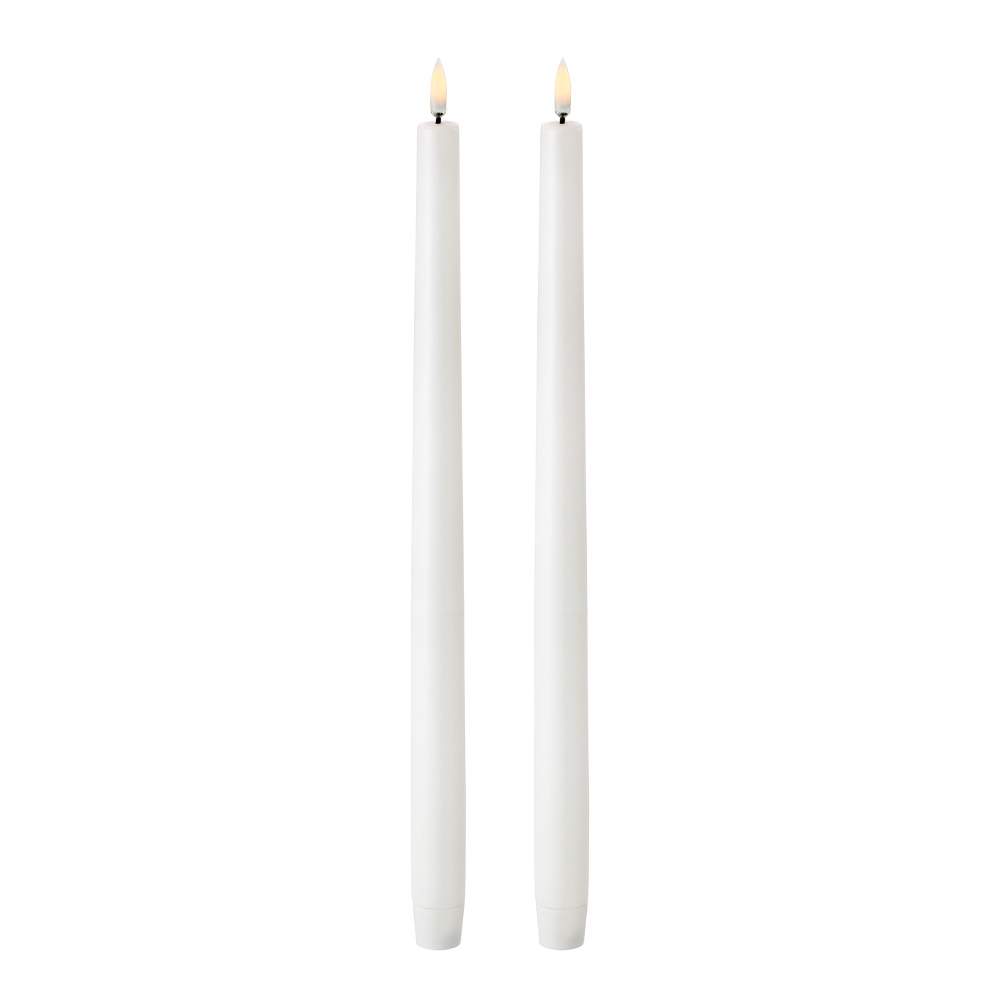 PIFFANY COPENHAGEN - LED kronelys 35x2,3 cm 2 stk hvit