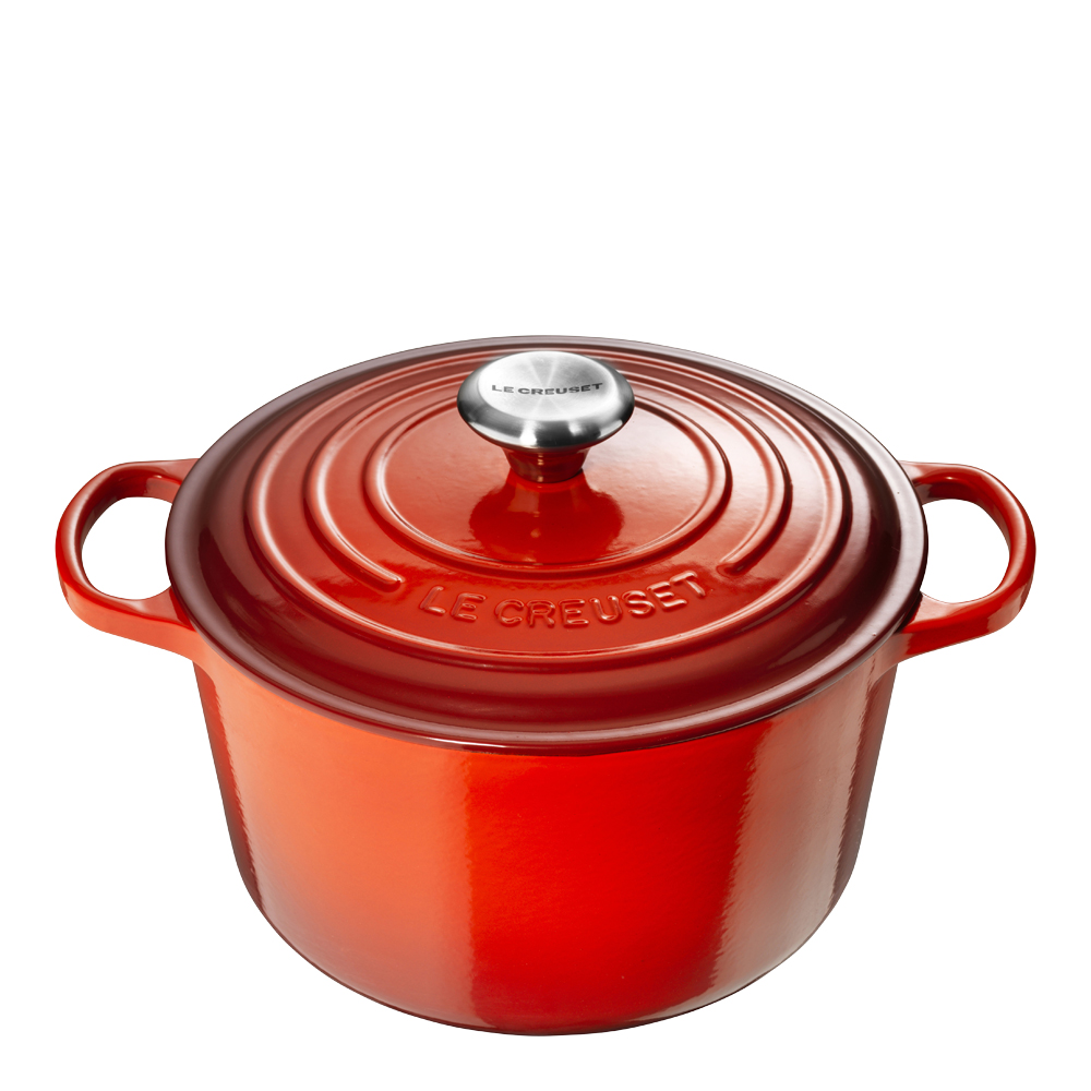 Le Creuset Signature Gjutjärnsgryta rund 24 cm 5 L Cerise