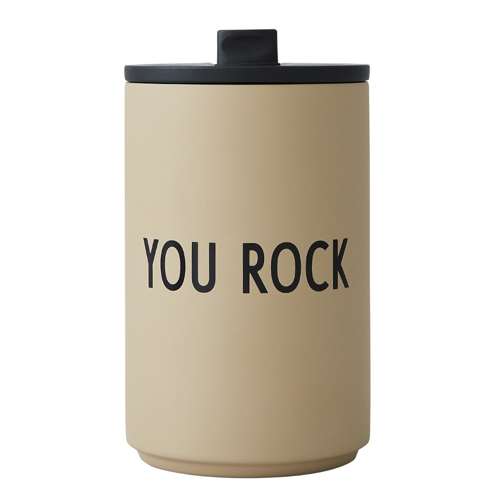 Design Letters – To Go Termosmugg You Rock Beige