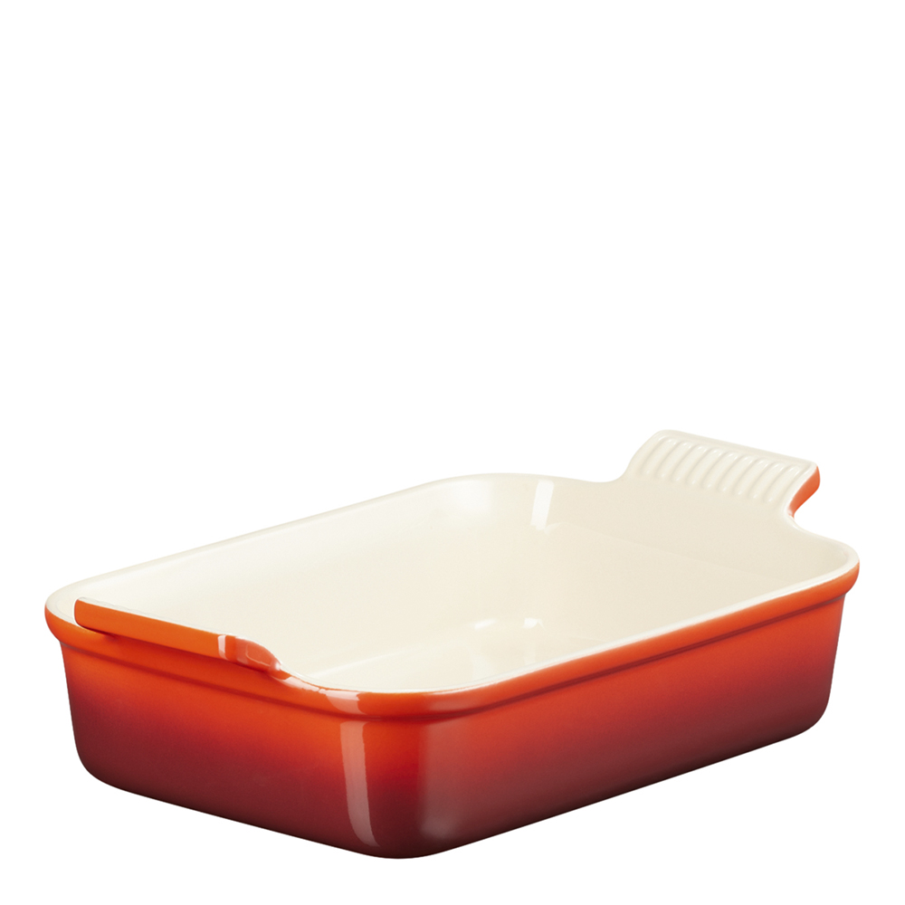 Läs mer om Le Creuset - Heritage Rektangulär Form 26x19 cm Cerise