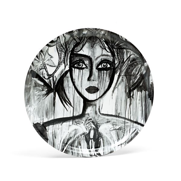 Gynning Design - Bricka Slice of Life 31 cm Svart/Vit