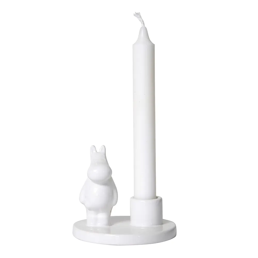 Mummi lysestake 10 cm Mummitrollet hvit