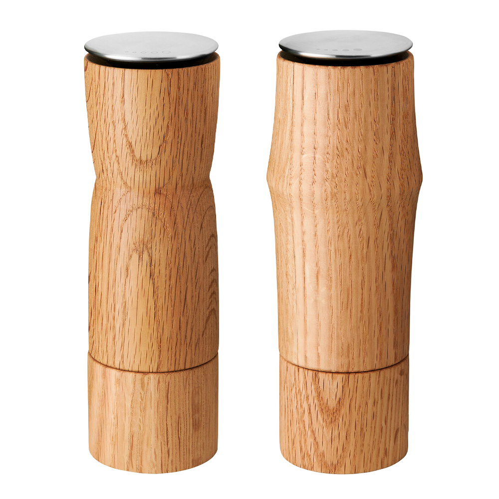 Läs mer om Stelton - Storm Salt & Pepperset 2-pack Ek