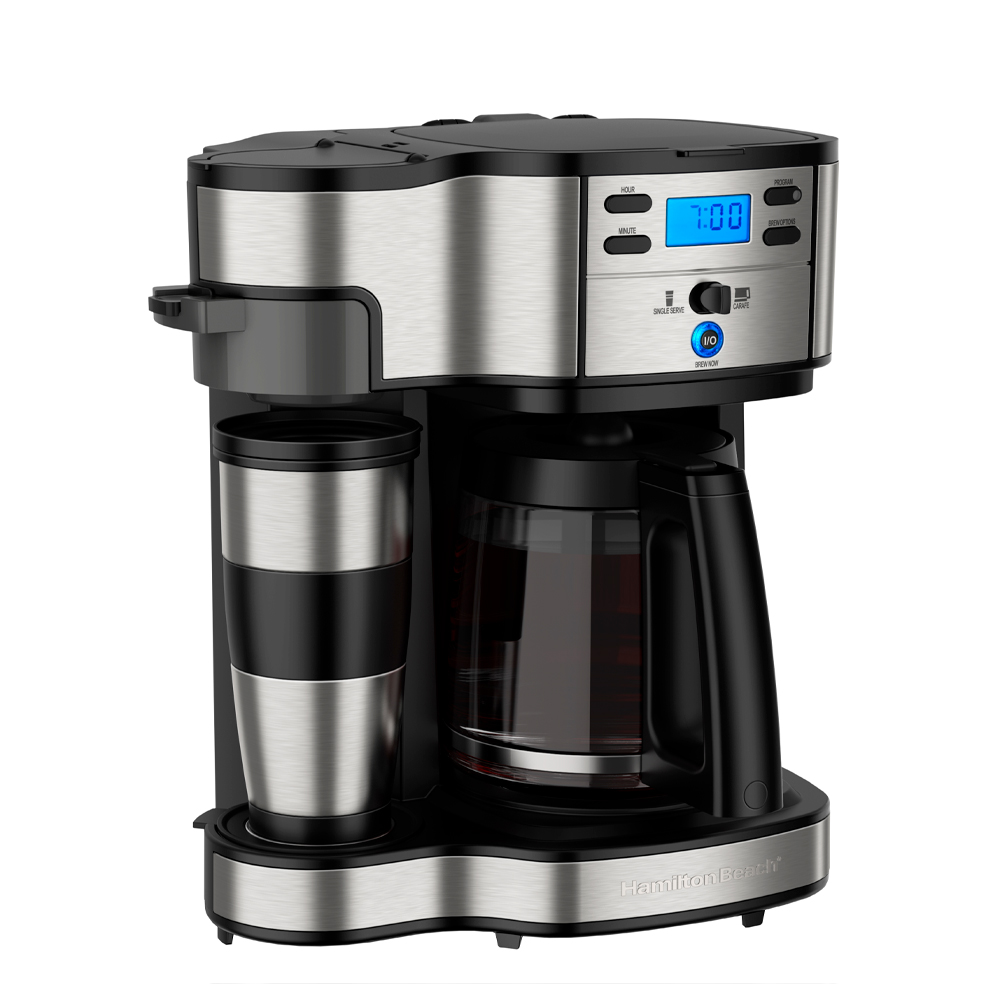 Hamilton Beach - The Scoop Tvåvägsbryggare 1,8 L + Termosmugg 40 cl Rostfri
