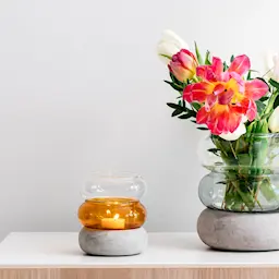 Muurla Bagel Lykt/Vase 11x12 cm Amber  hover