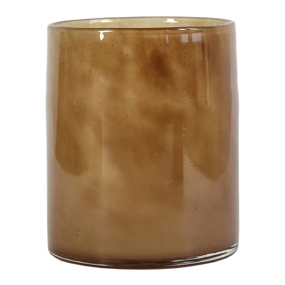 Lyrik Lysholder Glass 15x18 cm Brun
