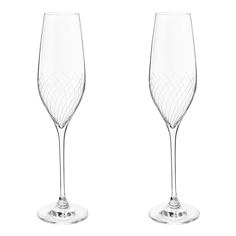 Läs mer om Holmegaard - Cabernet Lines Champagneglas 29 cl 2-pack Klar