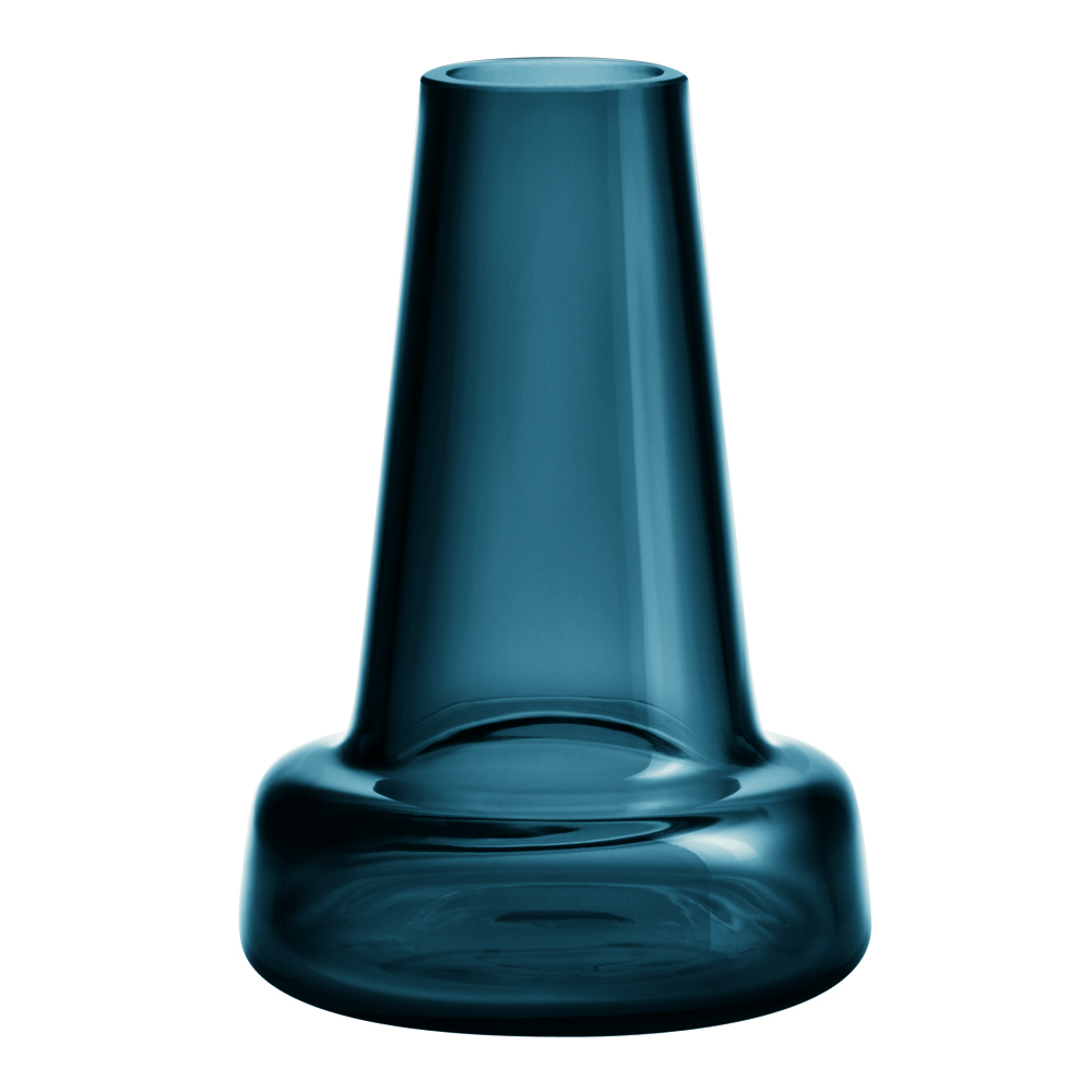 Holmegaard - Flora Vas 12 cm Blå lång hals