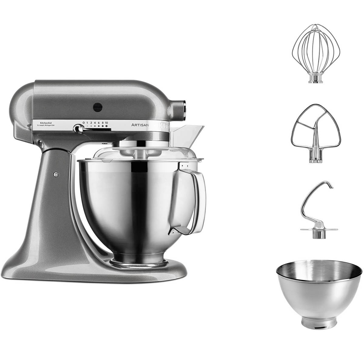 KitchenAid Artisan Yleiskone 5KSM185PS 4,8 L Medallion Silver