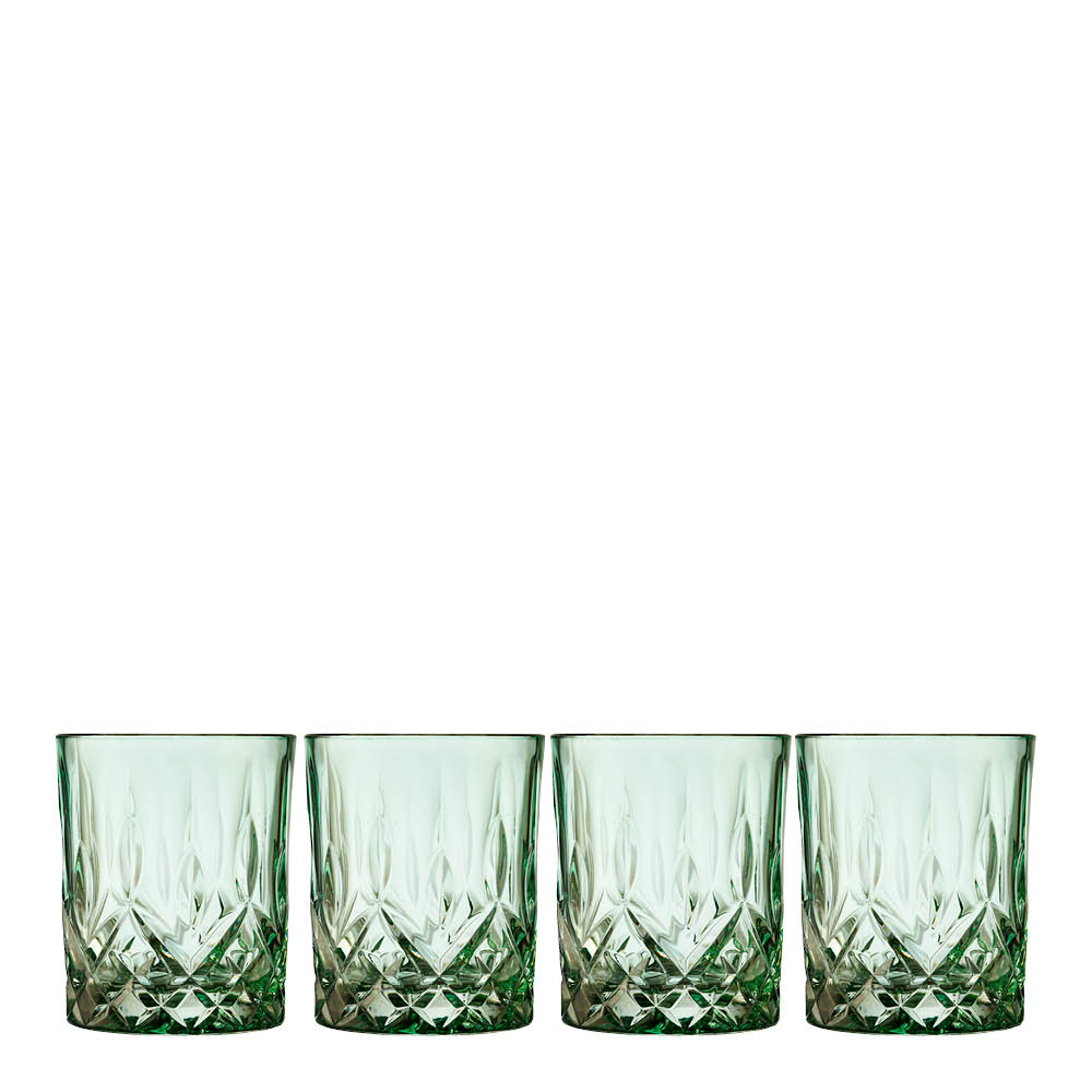 Läs mer om Lyngby Glas - Sorrento Whiskyglas 32 cl 4-pack Grön