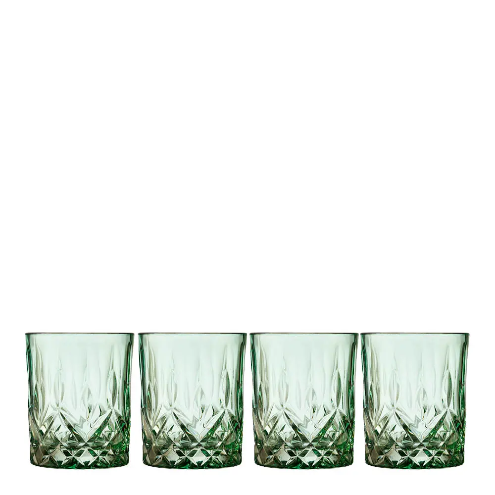 Sorrento Whiskyglass 32 cl 4 stk grønn