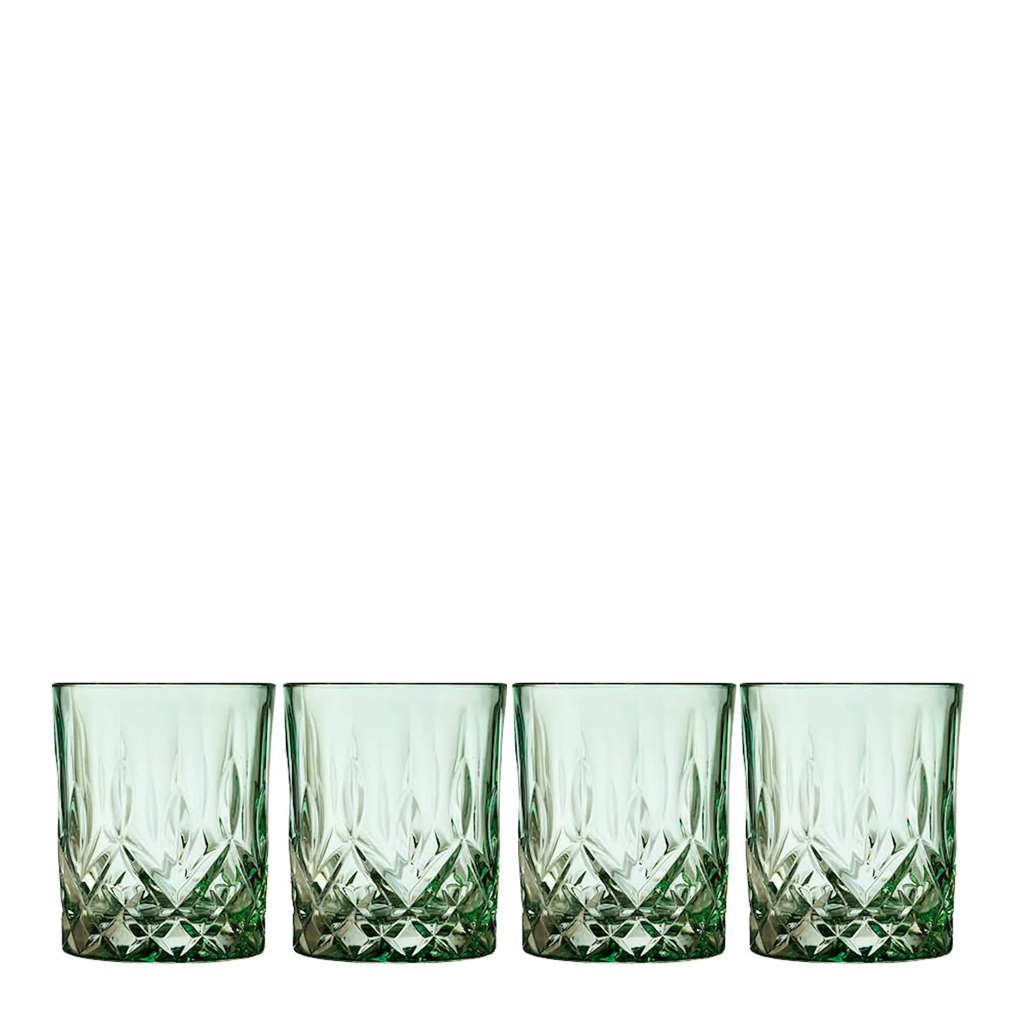 Lyngby Glas Sorrento Whiskyglass 32 cl 4 stk grønn