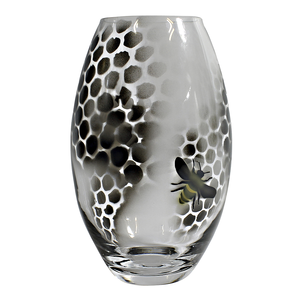 Nybro Crystal - Honeycomb Vas 20 cm Svart