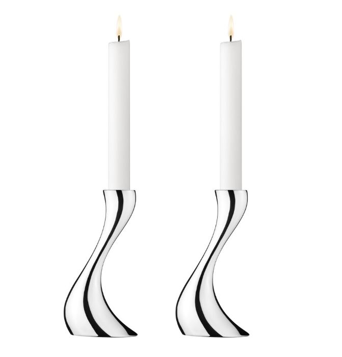 Georg Jensen Cobra Kynttilänjalka 16 cm 2 kpl