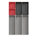 Duo Lådförvaring 44x26,5 cm Grå/Röd