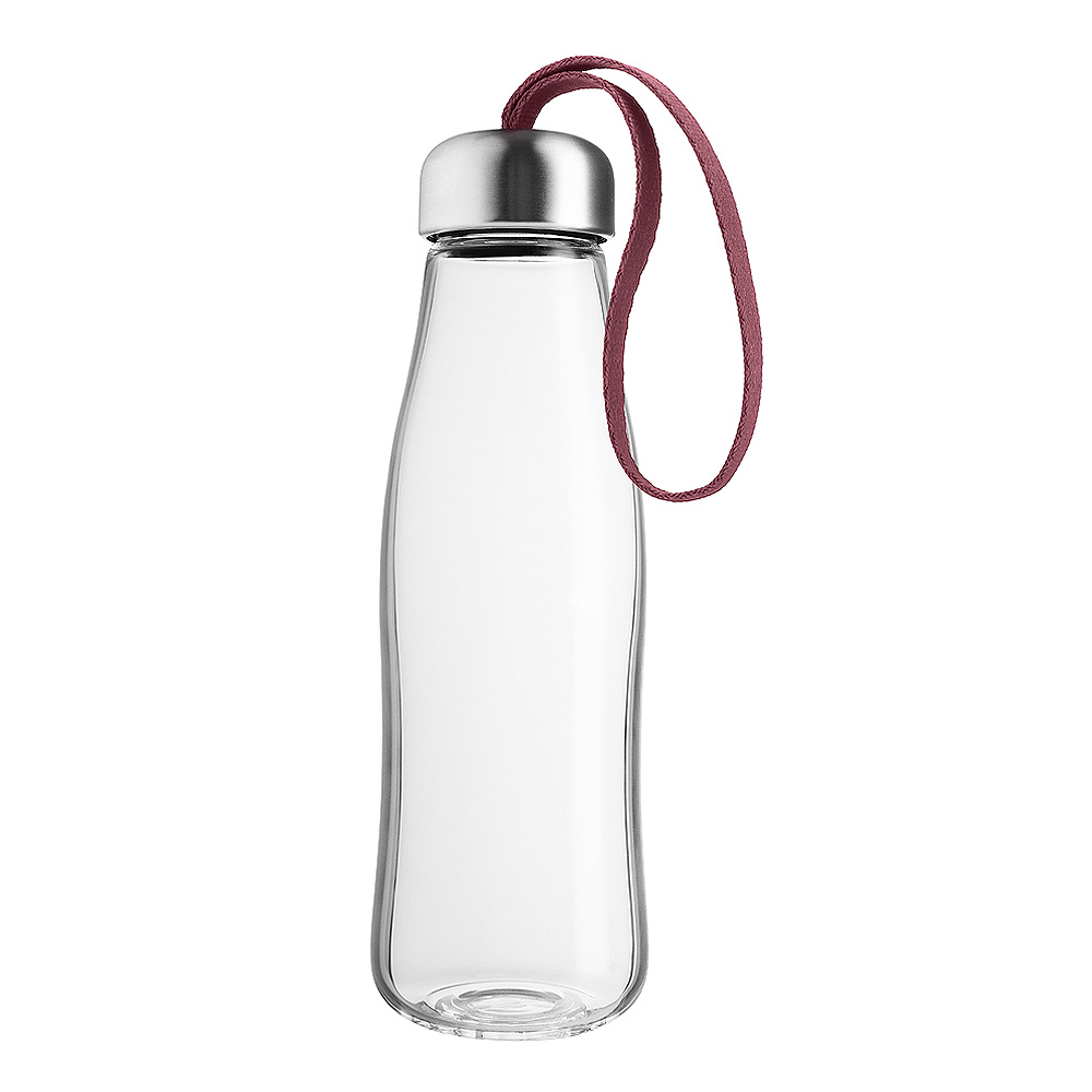 Eva Solo - Drikkeflaske glass 0,5L pomegranate