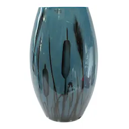 Nybro Crystal Dunkjevle Vase 20 cm Blå 