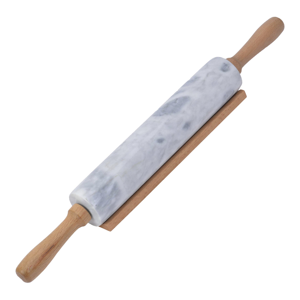 Modern House - Kavel Marmor med Trähandtag 46 cm Grå