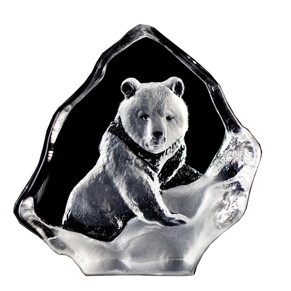 Målerås Glasbruk Wildlife Brunbjörn Miniatyr