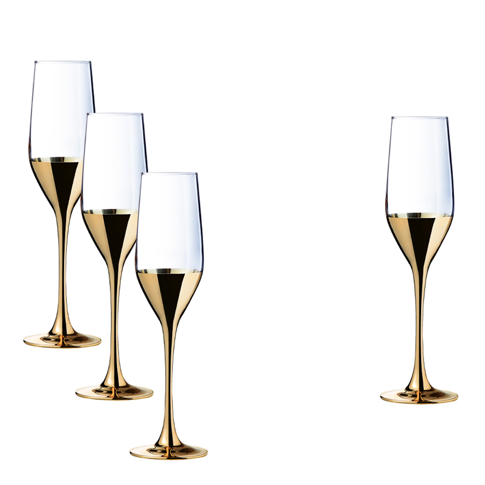 Modern House Gold Champagneglas 4-Pack 16 cl