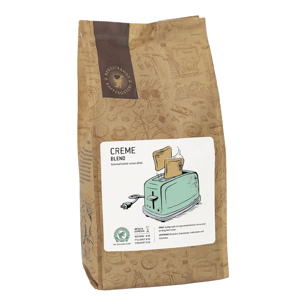 Läs mer om Bergstrands Kafferosteri - Creme Hela kaffebönor 1 kg