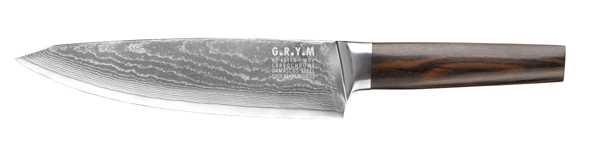 Läs mer om G.R.Y.M - Damascus Kockkniv 20 cm