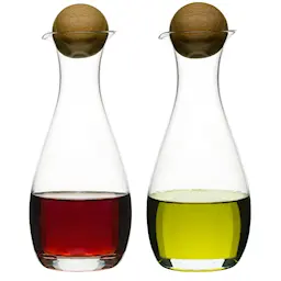 Sagaform Nature olje- og balsamicoflaske med eikekork 2 stk
