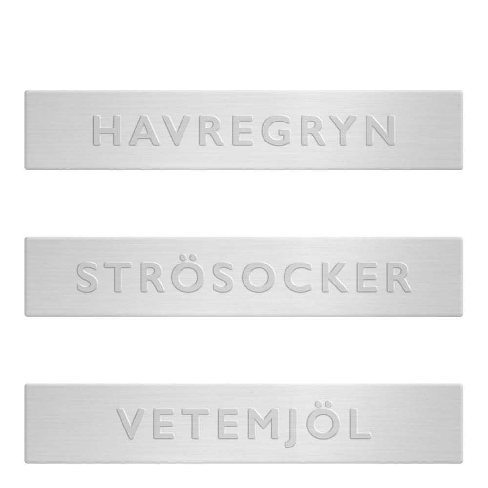Solstickan - Skyltar till Förvaringsburk 3-pack Socker, Mjöl och Havregryn