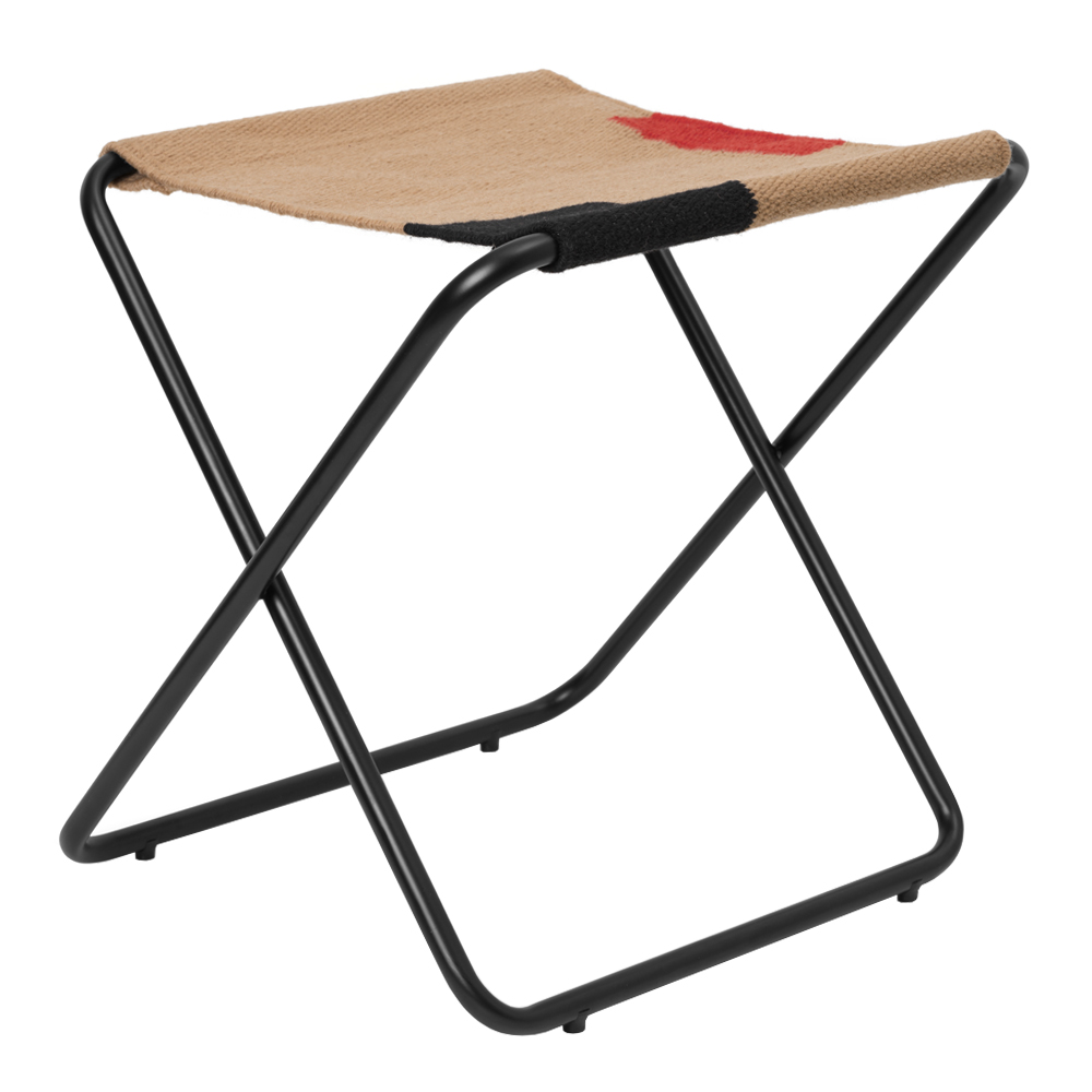 Ferm Living - Dester Stool Hopfällbar Pall Svart med Block