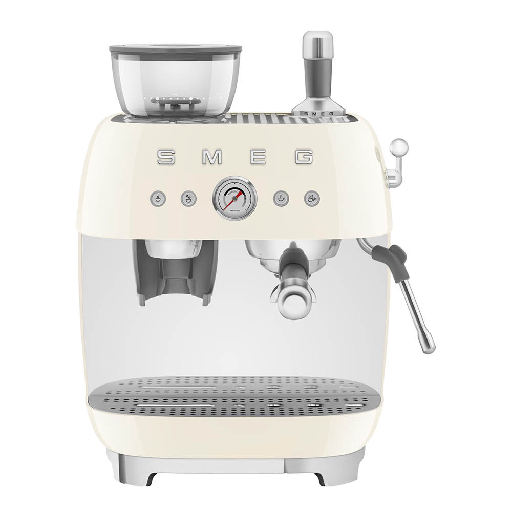 Smeg - Smeg Manuell Kaffemaskin med Kvarn Creme