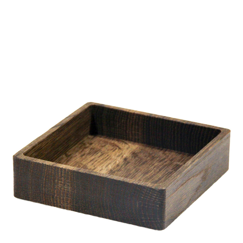 Wood Box Square S Tarjotin Savustettu tammi