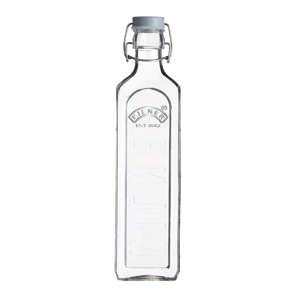 Kilner - Clip Top Flaska Fyrkantig Bygellock 1 L Klar