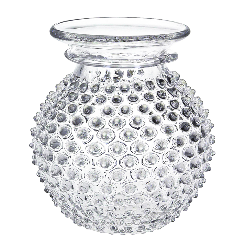 Klimchi - Hobnail Vas med Kant 18 cm Crystal
