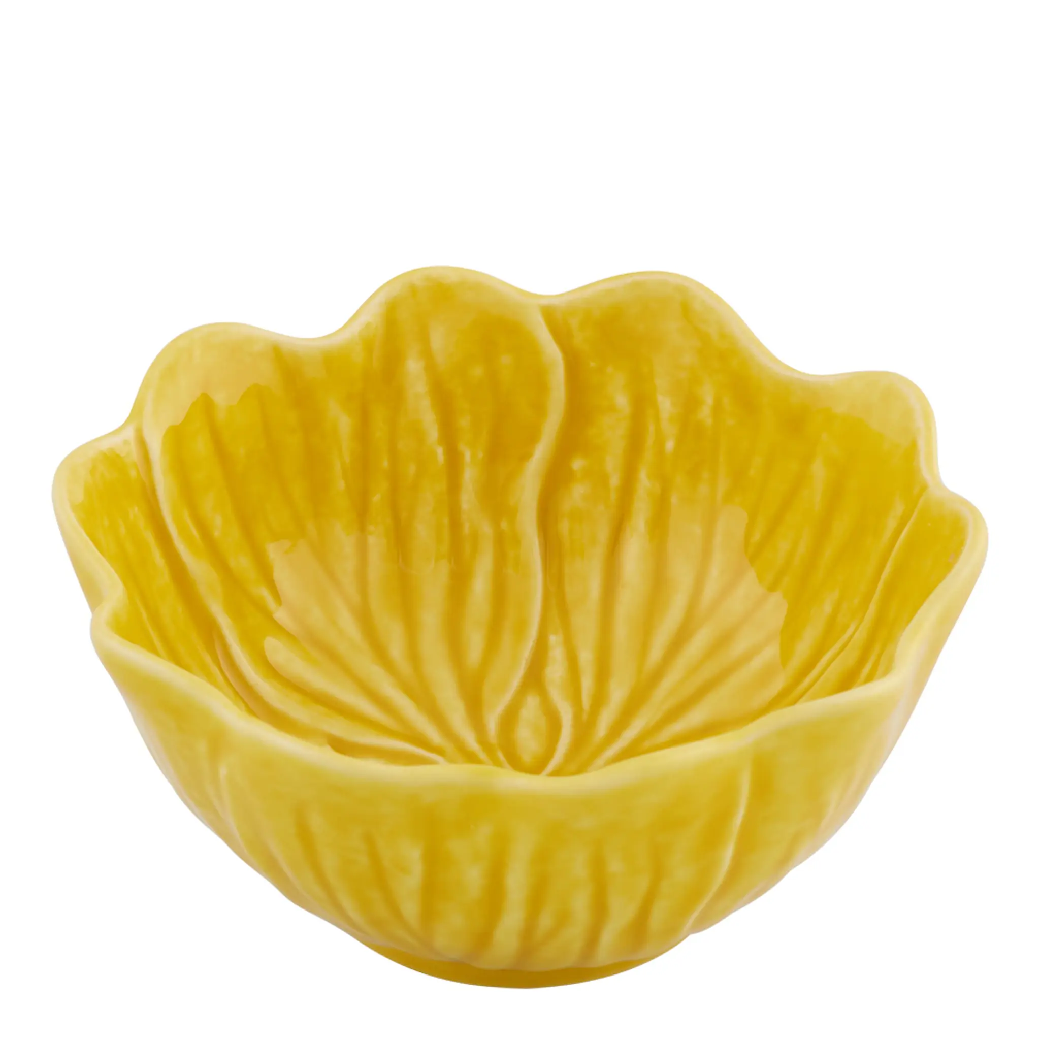 Bordallo Pinheiro Flora skål 12,5 cm gul