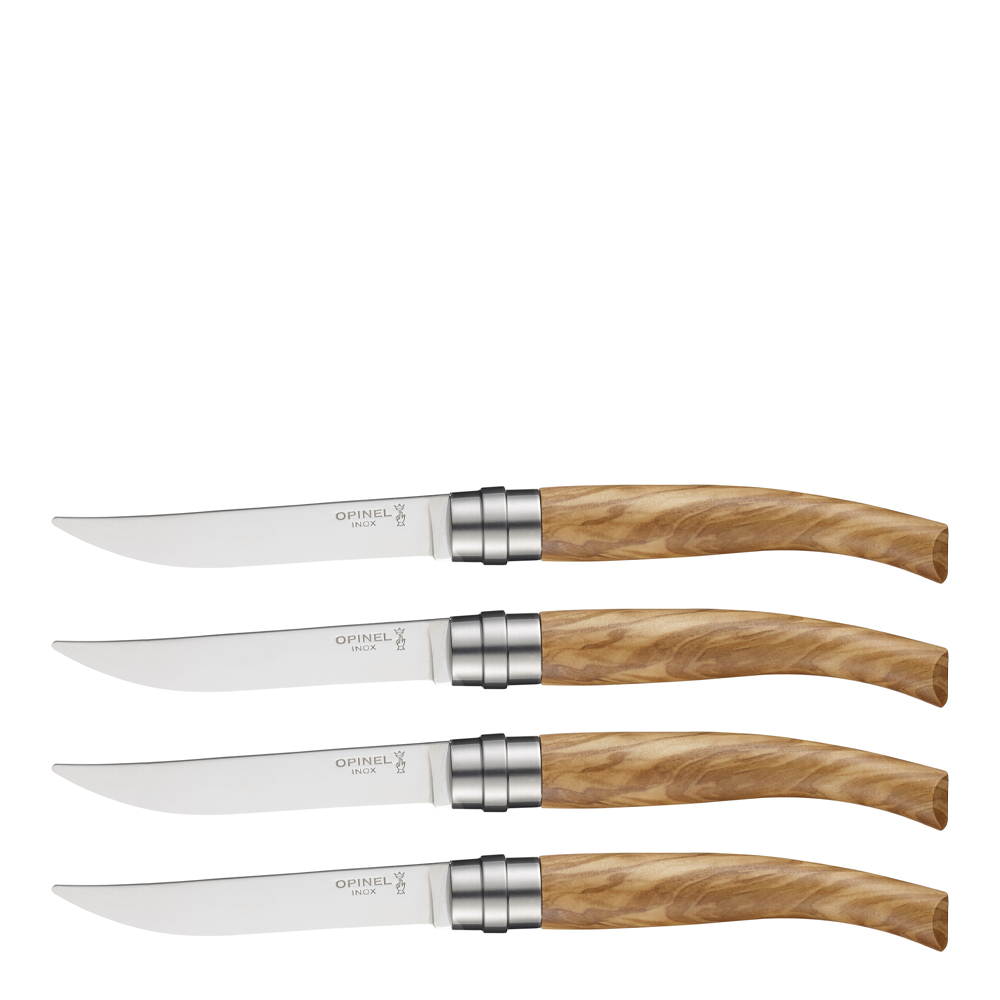 Läs mer om Opinel - Chic Stekknivar 4-pack Olivträ