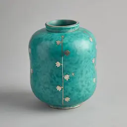 Vintage Argenta vas med silverdekor