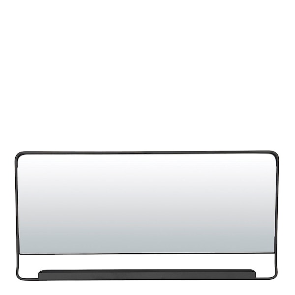 Chic Spegel med hylla Svart 80x40 cm 