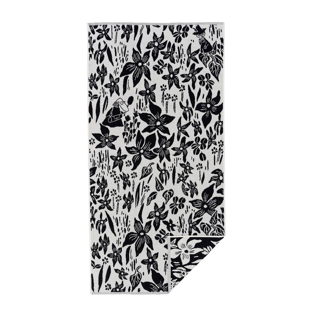 Arabia - Mumin Badhandduk 70x140 cm Lilja Svart/Vit