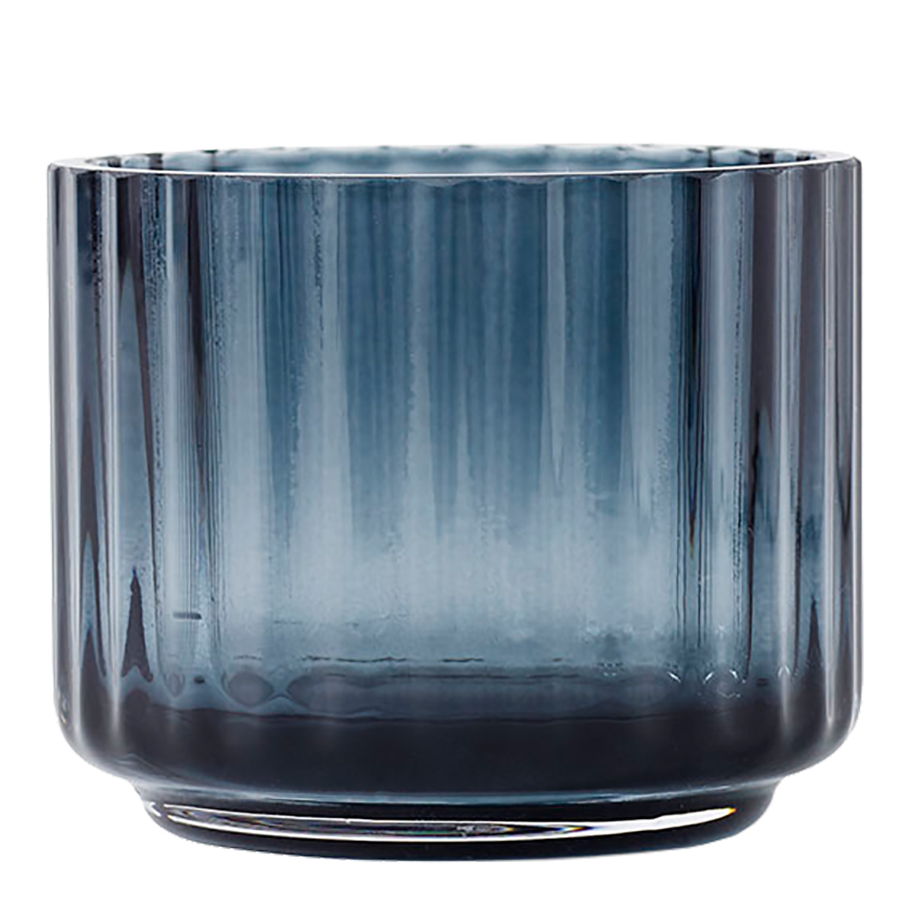 Läs mer om Lyngby Porcelain - Ljuslykta liten glas Blå