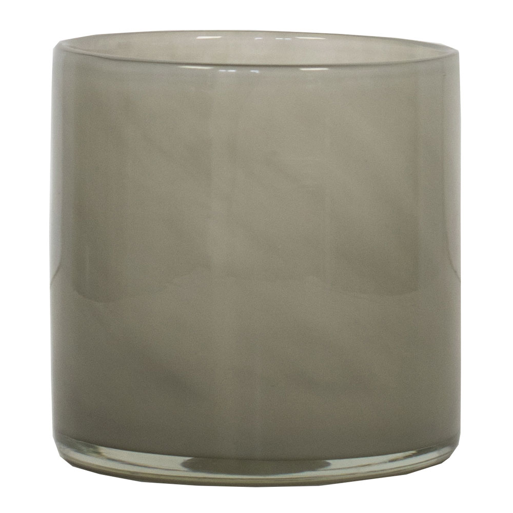 Tell Me More Interiors - Lyric Ljuslykta Glas 10x10 cm Varm Grå